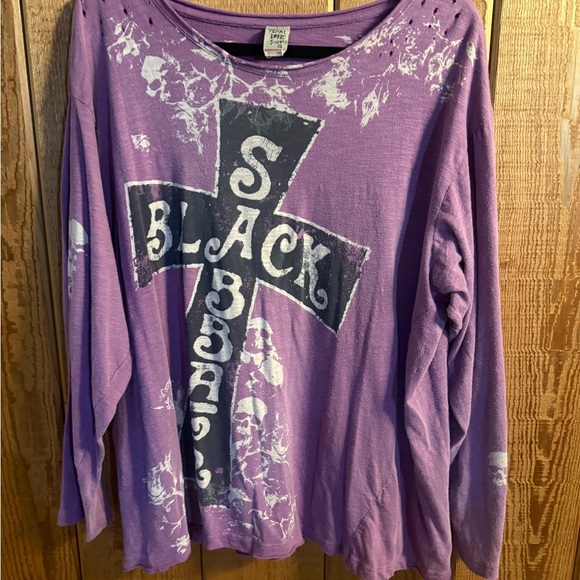 Magnolia Pearl Black Sabbath Trust Viggo Tee in the color Dewberry - Picture 4 of 8